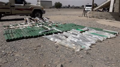 أمن لحج يحبط تهريب كمية كبيرة من الأسلحة في وادي الحسيني