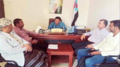 قيادة انتقالي أبين تناقش مع السلطة المحلية بسرار أوضاع المديرية