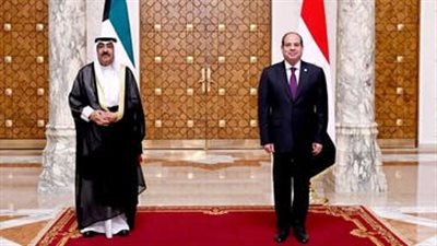 السيسي يبحث مع أمير الكويت قضايا المنطقة
