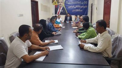 مساعد الأمين العام يتفقد سير عمل الهيئة التنفيذية لانتقالي لحج ويترأس اجتماعها الدوري