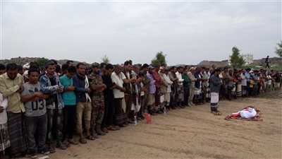 الحالمي يتقدم مشيعي الشهيد ناصر العفيفي بحالمين 