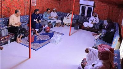 لجنة التواصل لتحقيق مطالب حضرموت تلتقي بالشيخ حمد بلحامض بالقطن