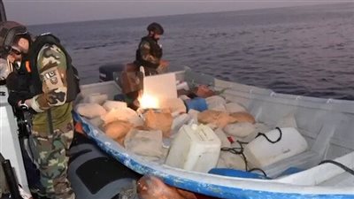 ضبط 1.3 طن من المخدرات الإيرانية في طريقها لمليشيا الحوثي الإرهابية 