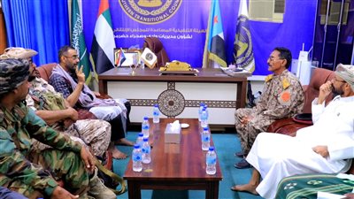 انتقالي وادي وصحراء حضرموت يبحث مع قائد لواء بارشيد تعزيز الأمن بوادي حضرموت