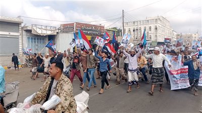 مسيرة جماهيرية بالحبيلين للاحتفاء بانتصار القوات المسلحة الجنوبية 