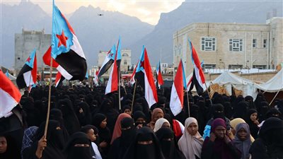 حشد نسائي في ساحة الاعتصام المفتوح بسقطرى للمطالبة بإعلان دولة الجنوب العربي