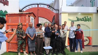 العميد عبدالله مهدي يدشن العام الدراسي في مدرسة سماء الضالع
