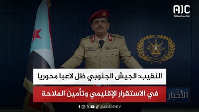 النقيب: الجيش الجنوبي ظل لاعبا محوريا في الاستقرار الإقليمي وتأمين الملاحة