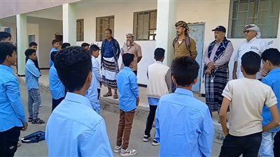 انتقالي سرار يافع يدشن العام الدراسي في ثانوية الفقيد يسلم السنيدي
