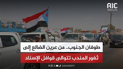 تقرير| طوفان الجنوب.. من عرين الضالع إلى ثغور المندب تتوالى قوافل الإسناد